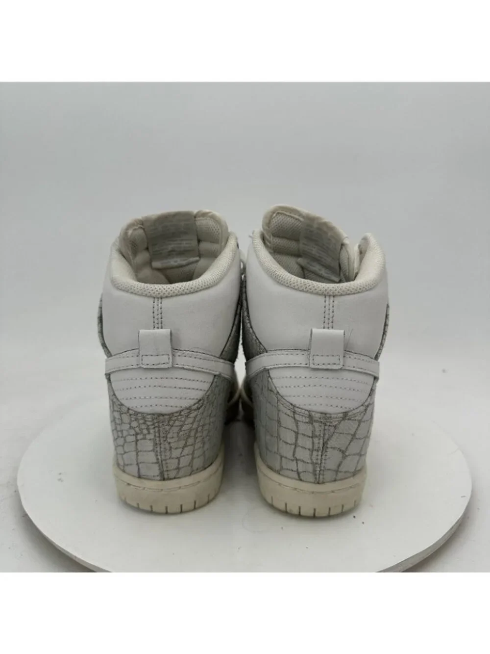 Nike Dunk Sky Hi Women Size 7.5 747283-994 Light Grey White Wedges Shoes
